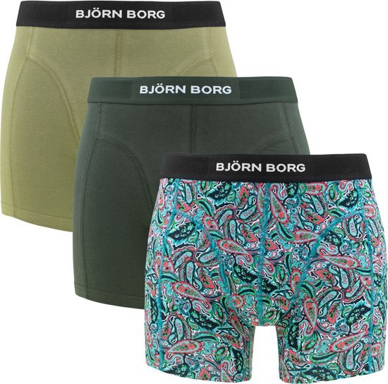 Bj&#246;rn Borg Cotton Stretch boxers - heren boxers normale lengte (3-pack) - multicolor - Maat: XXL