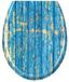 StarTech Duroplast Toilet Seat - Universal Model - Soft-Close - Stable Mounting - Easy to Clean - Blue Wood Planks