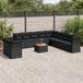 Maison Exclusive - Ensemble de jardin pour le jardin, composé de 12 pièces avec coussins, en polyrotin noir