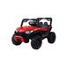 Voiture électrique pour enfants avec télécommande 2,4G, fonction MP3 et fonction bascule. Inclut 2 x batteries 6V 4Ah. Couleur : rouge