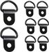 Merkloos / Sans marque Stratify Commerce 8 D-Ring Bevestigingshaken, Stalen Zurrhaken 100KG Laadbeveiliging Zwart