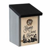 Relaxdays Nestkastje - 32 mm - Hout - Grijs-Zwart
