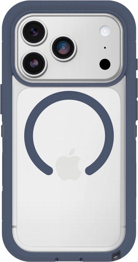 Otterbox Defender Pro - iPhone 17 Pro Hoesje - Magsafe Backcover - Blauw/Transparant