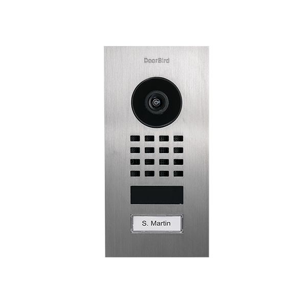 DoorBird D1101V Video Doorbell - Stainless Steel - Wired & Wireless