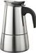 Cheffinger Machine à café italienne en Inox 12 tasses Compatible induction pour café moka, Argent