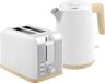 HOMCOM Bouilloire et grille-pain - Acier inoxydable - Blanc