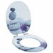 vidaXL Abattant de toilette gris 44 x 38 cm bois décoré