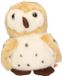Wild republic Pluche knuffel Uil - vogel - bruin/wit - 13 cm