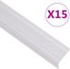 vidaXL - Trapneuzen - L-vormig - 15 stuks - 100 cm - Aluminium - Zilverkleurig