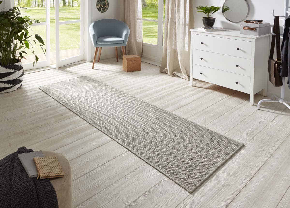 BT Carpet Loper sisal-look Nature - grijs/multi 80x500 cm