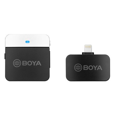 Boya Boya 2.4 GHz Dasspeld Microfoon Draadloos BY-M1LV-D voor iOS Boya 2.4 GHz Dasspeld Microfoon Draadloos BY-M1LV-D voor iOS