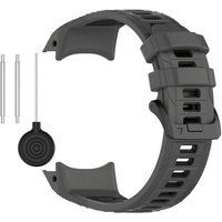 SZSMART Armband Tweekleurig siliconen horlogebandje voor Garmin Instinct 3 Zwart Model 2