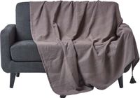Homescapes Rajput sprei, 100% katoen, grijs, 225 x 255 cm