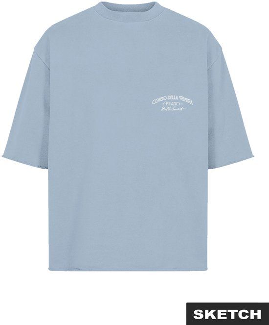 Jack & Jones T-shirt Jorcotedazur Mono Back Tee Ss Cn Ln 12303536 Cashmere Blue Mannen Maat - M