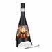 Merkloos Relaxdays Tuinhaard - met pook - 120 cm - staal