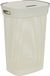 5Five Panier à linge avec couvercle Rotin - blanc - plastique tressé - 60 litres - 42 x 33 x 61 cm