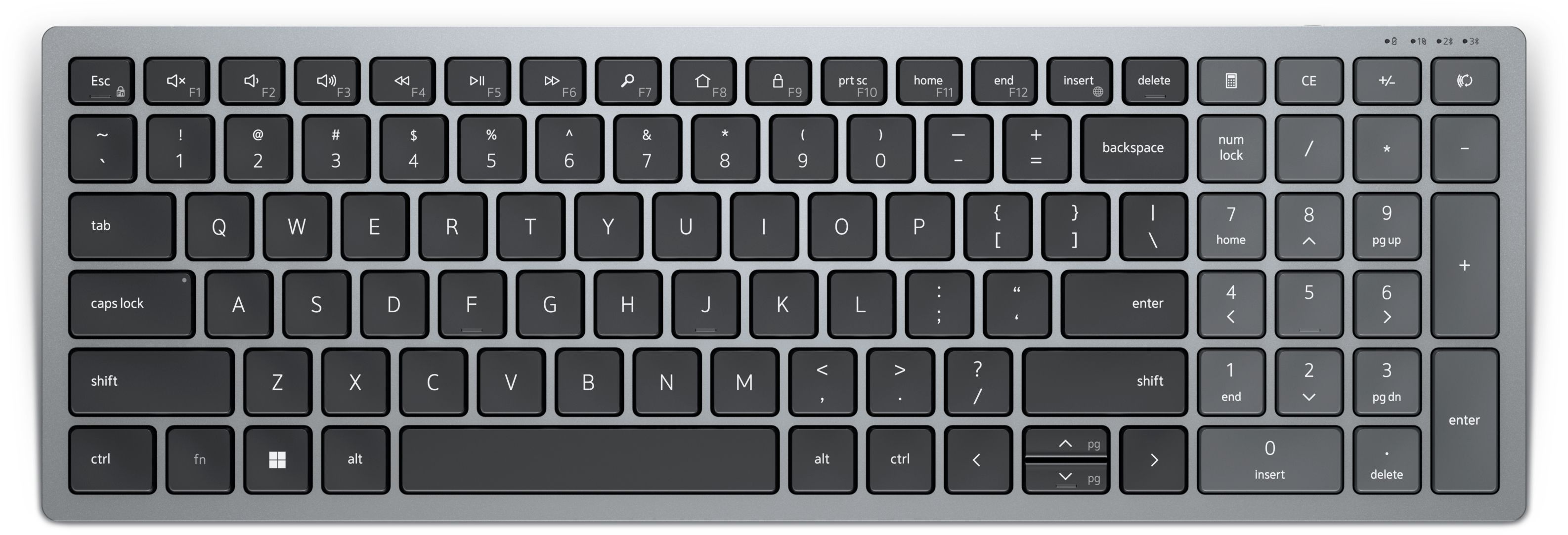 DELL KB740 - Draadloos Bluetooth Toetsenbord - QWERTY UK - Grijs/Zwart
