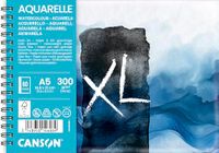 Canson XL Art Book, aquarelpapier, fijnkorrelig, 300 g/m², notitieboek met spiraalbinding, A5 (14,8 x 21 cm), wit, 30 vellen