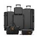 VALLSERO Trolley set LG2, harde schalen koffer set (S, M, L, XL), rollende koffer, reiskoffer, handbagage. 4 wielen, ABS materiaal, TSA douane slot, 6-delige set