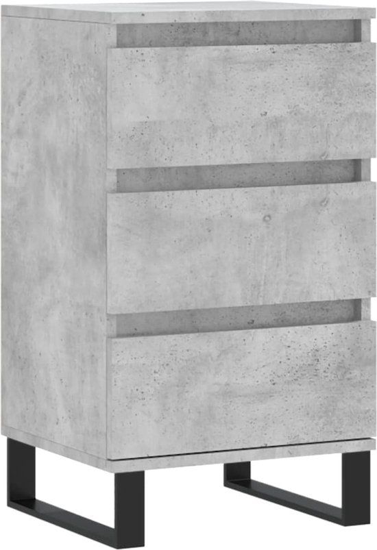 vidaXL Dressoir 40x35x70 cm bewerkt hout betongrijs