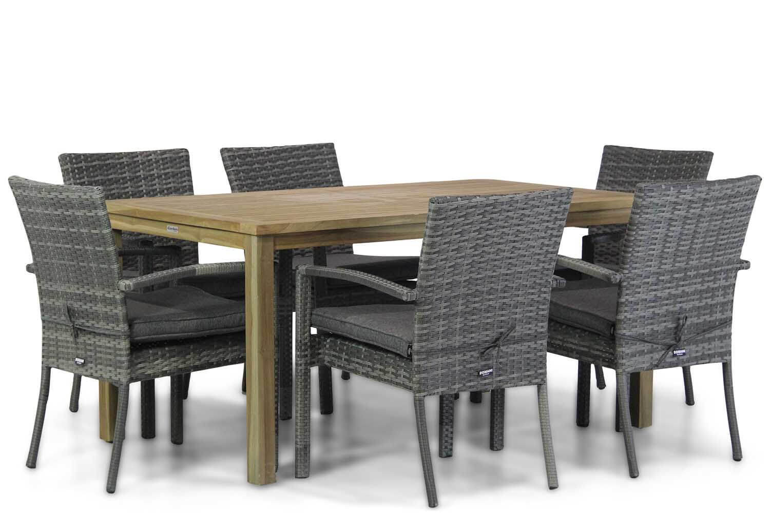 Domani Furniture Domani Albergo/Weston 160 cm dining tuinset 7-delig