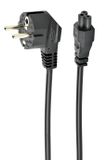 Gembird PC-186-ML12-1M electriciteitssnoer Zwart CEE7/7 C5 stekker