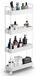 Chariot de rangement - Étagère de rangement roulante - 4 couches - Plastique blanc - 13 x 40 x 86,3 cm