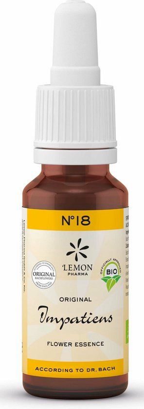 Lemon Pharma Bach Bloesem Bach bloesemremedies impatiens bio 20 Milliliter