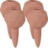 Merkloos Relaxdays Waterdruppelaar keramiek - set van 4 - kamerplanten - elk 60 ml - terracotta