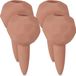 Merkloos Relaxdays Waterdruppelaar keramiek - set van 4 - kamerplanten - elk 60 ml - terracotta