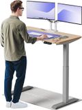 Desktronic HomeOne Zit-sta Bureau Elektrisch In Hoogte Verstelbaar, 120x60 cm Bamboo/Grijs