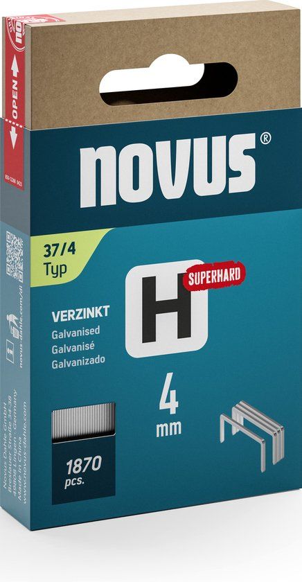 Novus Tools 042-0783 Nieten met fijn draad Type 37 1870 stuk(s) Afm. (l x b) 4 mm x 10.6 mm