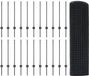 vidaXL Gelast hekwerk met palen, 50 x 0,8 m, grijs, gaas