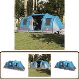 vidaXL Tunneltent 4-persoons Blauw Waterdicht