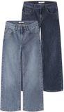 Name it NKFrose 2-pack wide leg jeans voor meisjes in medium en dark blue, maat 146