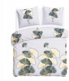DARYMEX GROUP Flanel Flanellove Linge de lit 180x200cm Gris Feuilles vertes