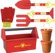 Red Toolbox Boîte à outils pour enfants – Wolf Garten Jouets pour enfants – Set d'outils de jardinage 9 pièces avec boîte à outils et accessoires
