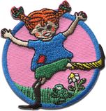 Merkloos / Sans marque Pippi Langkous Bloem Patch