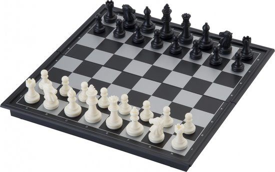 Longfield Schaak Magnetisch - Reisspel - 24x24 cm - Engelhart Games