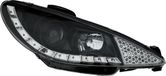 Set AutoStyle Set Koplampen DRL-Look passend voor Peugeot 206 1998-2002 excl. GTi - Zwart