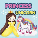 Princess coloring book: Bold and easy coloring pages of princess, unicorn, castle for kids