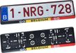lin.799 Nummerplaathouder GO BELGIUM GO ABS voor nummerplaat 520x110mm BELGIË - ZWART - GEEL - ROOD