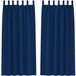 vidaXL - Rideaux occultants - avec - œillets - 2 - pièces - Bleu foncé - 260 - x - 140 - cm