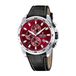 Festina F20692/5 Heren Polshorloge Chronograaf Zwart Leer Rood Mineraalglas 10 ATM