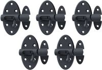 Alberts 850678 Grendelbout Ovado | met messing knop | verzinkt, grafietgrijs geplastificeerd | plaat 40 x 75 mm | bout Ø 9 mm | Set van 5