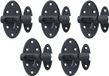 Alberts 850678 Grendelbout Ovado | met messing knop | verzinkt, grafietgrijs geplastificeerd | plaat 40 x 75 mm | bout Ø 9 mm | Set van 5