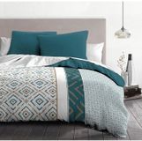 Ethno-microfibre dekbedovertrekset - 1 dekbedovertrek 240x260 cm + 2 kussenslopen 63x63 cm - Eendeblauw - Home - Linnen - Passie
