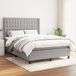 vidaXL Boxspringbed met matras, stof, lichtgrijs, 140x200 cm