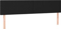 vidaXL Hoofdbord - Stof - Zwart - 200x5x78/88 cm