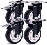 Zwenkwielen / Trolley Wielen voor Meubels - Rubberen Zware Wielen - Heavy Duty Castors /Transportwielen - 200 kg